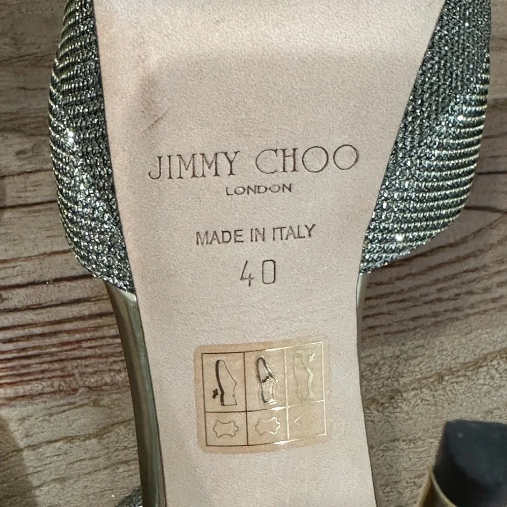 Jimmy Choo Metallic Kayden Bronze Platform Size 40 - Picture 7 of 8